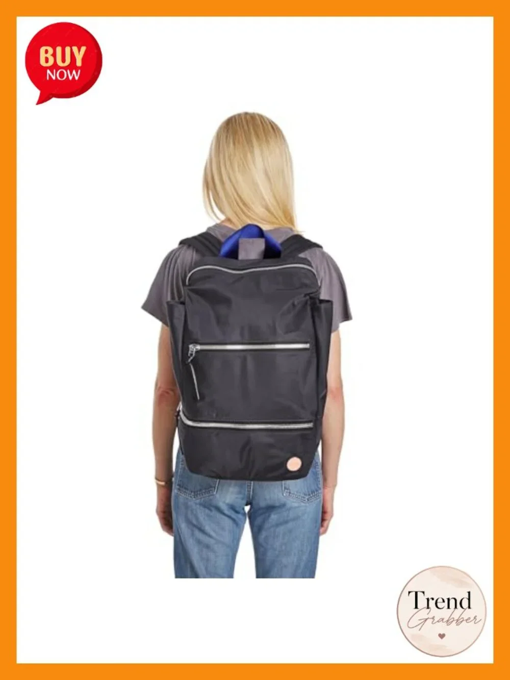 Convertible Laptop Backpack with Luggage Strap Water Resistant Nylon Travel